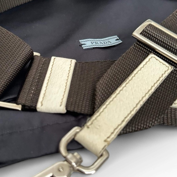 Authentic Prada Dark Brown and White Shoulder/ Crossbody Strap - Picture 3 of 6